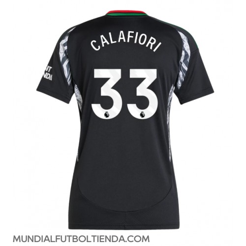 Camiseta Arsenal Riccardo Calafiori #33 Segunda Equipación Replica 2024-25 para mujer mangas cortas